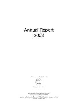 Annual Report 2003