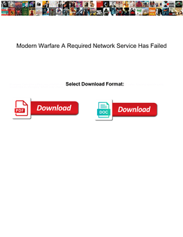 Modern Warfare a Required Network Service Has Failed