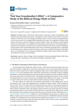 A Comparative Study of the Biblical Deluge Myth in Film