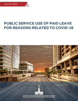 Public Service Use of Paid Leave for Reasons Related to Covid-19