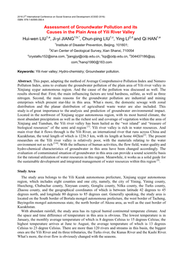 Assessment of Groundwater Pollution and Its Causes in the Plain Area Of