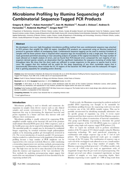 Microbiome Profiling by Illumina Sequencing of Combinatorial Sequence-Tagged PCR Products