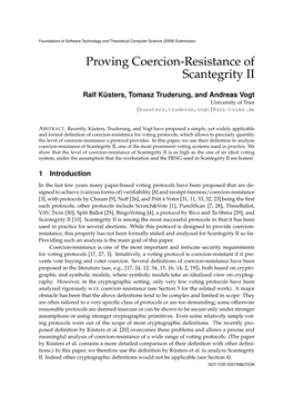 Proving Coercion-Resistance of Scantegrity II