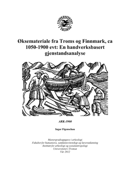 Øksemateriale Fra Troms Og Finnmark, Ca 1050-1900 Evt: En Handverksbasert Gjenstandsanalyse