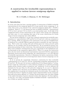 A Construction for Irreducible Representations Is Applied to Various Inverse Semigroup Algebras