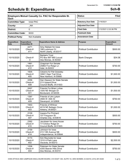 Expenditures Sch-B