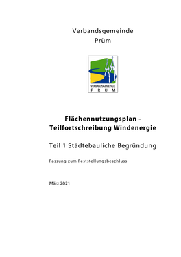 Standortkonzeption Windenergie Verbandsgemeinde Hillesheim