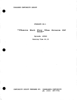 Dialogue Continuity Script Stargate Sg-I