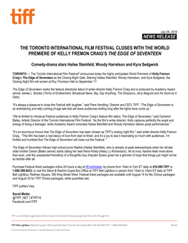 News Release. the Toronto International