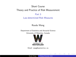 Part 3 Law-Determined Risk Measures