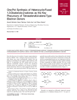 One-Pot Synthesis of Heterocycle-Fused 1,3-Diselenole