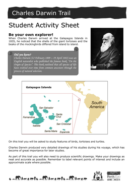 Charles Darwin Trail Ch Student Activity Sheet