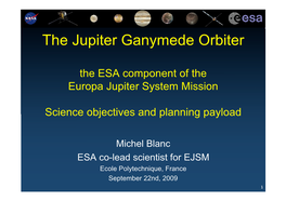 The Jupiter Ganymede Orbiter