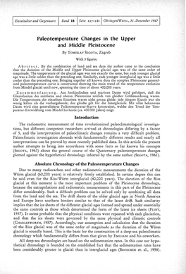 Paleotemperature Changes in the Upper and Middle Pleistocene