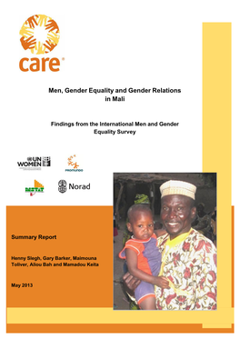 Men, Gender Equality and Gender Relations in Mali