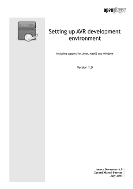 Setting up AVR Development Environment
