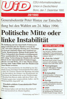UID 1995 Nr. 39, Union in Deutschland