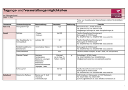 Feiern Und Tagungen