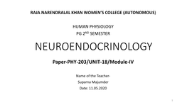 Neuroendocrinology