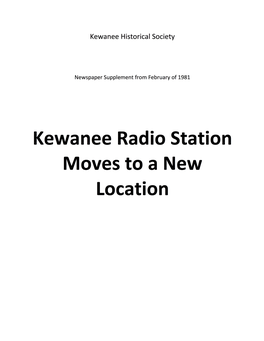Kewanee Radio Station Moves to a New Location WI VE MOVED! ■Aalflmbmsmtm