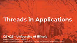 Threads in Applications