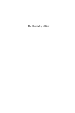 The Hospitality of God