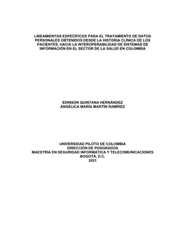 Trabajo De Grado Para Optar Por El Título De Magister En Seguridad Informática Y Telecomunicaciones