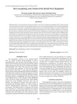 River Morphology and Evolution of the Barind Tract, Bangladesh River Morphology and Evolution of the Barind Tract, Bangladesh