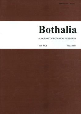 Bothalia41 2 2011.Pdf