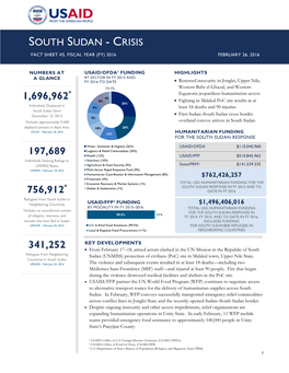 South Sudan Crisis Fact Sheet #5