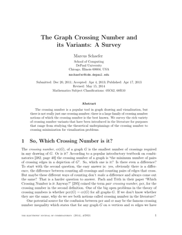 The Graph Crossing Number and Its Variants: a Survey