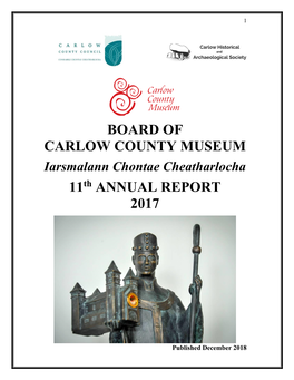 Board of Carlow County Museum 11 Annual Report