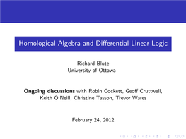 Homological Algebra and Differential Linear Logic