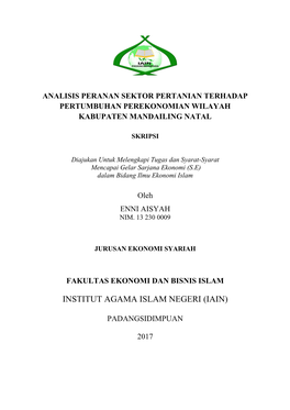 Institut Agama Islam Negeri (Iain)