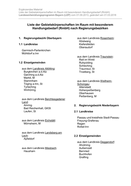 (Rmbh) Nach Regierungsbezirken