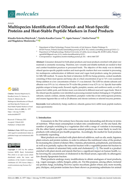 And Meat-Specific Proteins and Heat-Stable Peptide