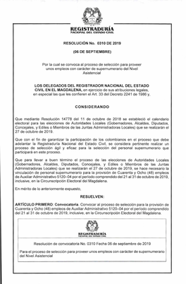 Registraduría Nacional Del Estado Civil