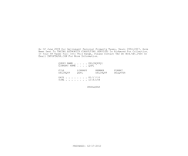 As of June 2009 Our Delinquent Personal Property Taxes, Years 2004-2007, Have Been Sent to TAXING AUTHORITY CONSULTING SERVICES in Richmond for Collection