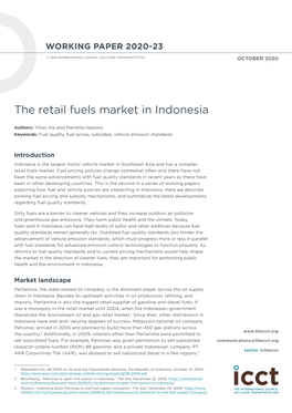 The Retail Fuels Market in Indonesia