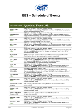 Download-Link Actual Schedule of EES-Events