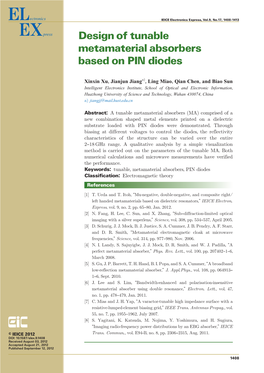 Design of Tunable Metamaterial Absorbers Based on PIN Diodes