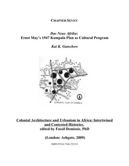 Das Neue Afrika: Ernst May's 1947 Kampala Plan As Cultural Program