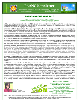 PAANC Newsletter