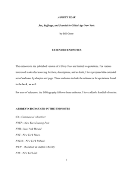 1 a DIRTY YEAR Sex, Suffrage, and Scandal in Gilded Age New York By