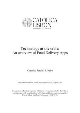 An Overview of Food Delivery Apps