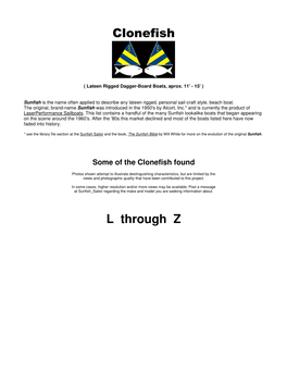 Clonefish L Through Z
