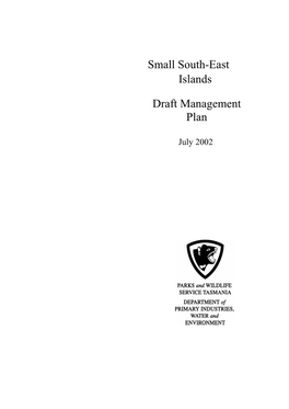 Small South-East Islands Draft Management Plan 2002
