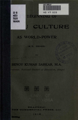 Hindu Culture As a World Power