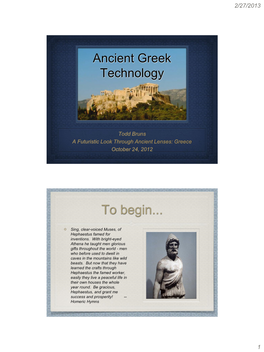 Ancient Greek Technology