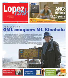 Oscar M. Lopez Conquers Mt. Kinabalu